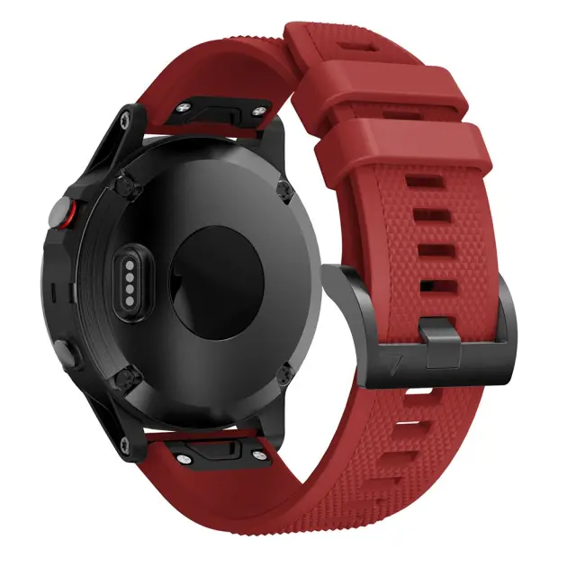 Λουράκι Σιλικόνης με Μαύρο Κλείσιμο για Garmin Fenix 5/6/6 Pro/7/8/9 (47mm)- Red OEM