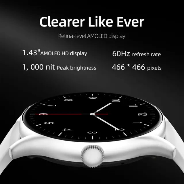 QCY WATCH GT S8 GRAY – 1,43″ AMOLED TOUCH, 466×466 60HZ ALWAYS ON CALL BT SMART WATCH IPX8 14DAY 3