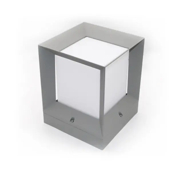 ΦΩΤΙΣΤΙΚΟ ΑΛΟΥΜΙΝΙΟΥ ΤΕΤΡΑΓΩΝΟ D22x22cm h:27cm Ε27 ΓΚΡΙ