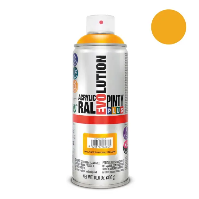 Pinty Plus Evolution Gloss Σπρέι βαφής ακρυλικό 400ml Daffodil Yellow / RAL1007
