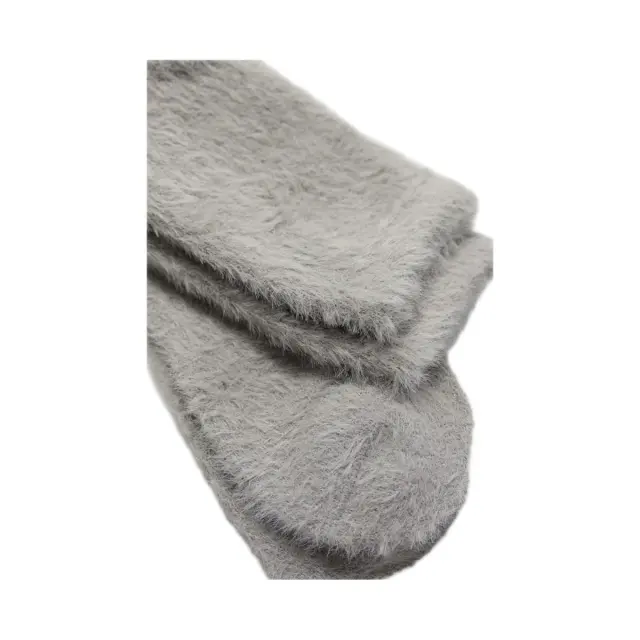 Ysabel Mora Γυναικείες Κάλτσες Fleece Μονόχρωμες Γκρι παστέλ, Χρώμα Γκρι - ONESIZE 2