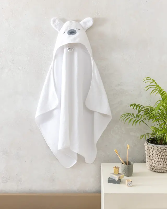 Nima Kids Παιδική κάπα 70x120 με κουκουλα - Frosty Λευκό