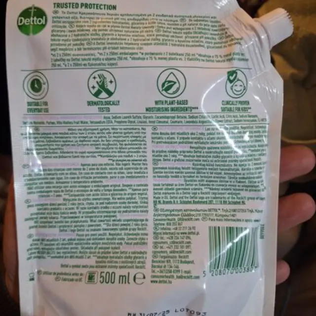 Dettol Lavender Ανταλλακτικό Υγρό Κρεμοσάπουνο 500ml 2