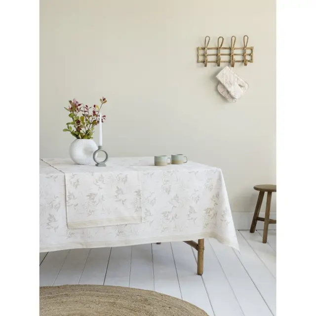 Τραπεζομάντηλο 150x150 Nima Foliage Beige 100% βαμβακερό