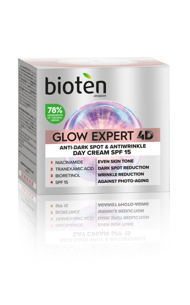 Bioten Glow Expert 4D Κρέμα Ημέρας Κατά Των Πανάδων & Των Ρυτίδων SPF15 50ml