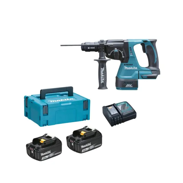 Makita DHR243RFE - Περιστροφικό Πιστολέτο Μπαταρίας Brushless SDS Plus 18V σε Βαλίτσα Μεταφοράς με Φορτιστή και 2 Μπαταρίες 3.0Ah (2×3.0Ah)