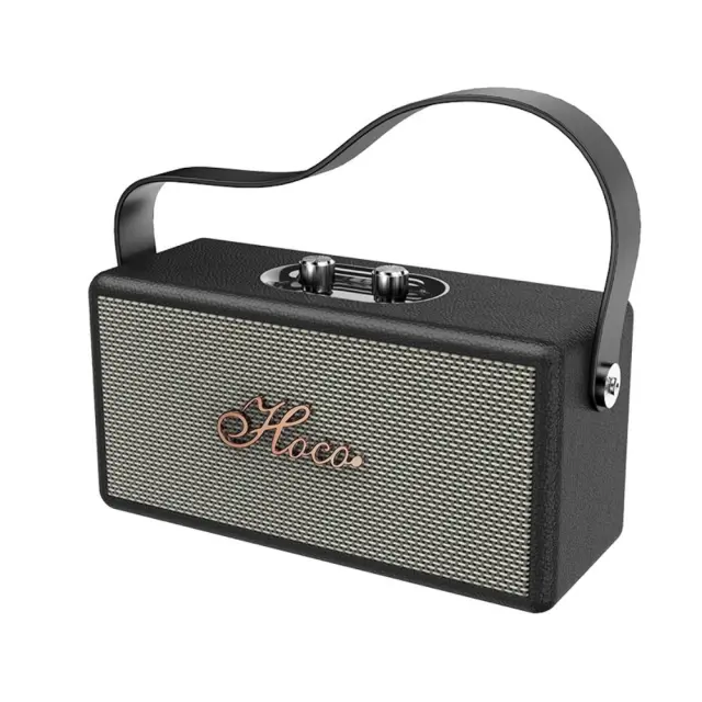 Φορητό Ηχείο Hoco. DS61 Rhyme Retro Leather 14W BT V5.3 SD CARD AUX USB και FM Ραδιόφωνο 2400mAh Black