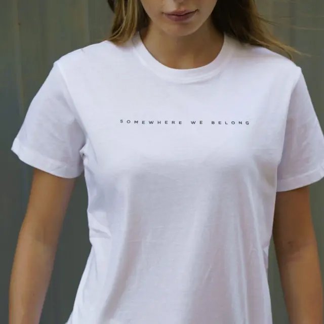 Ghetto “Somewhere We Belong” White T-Shirt | Unisex 3