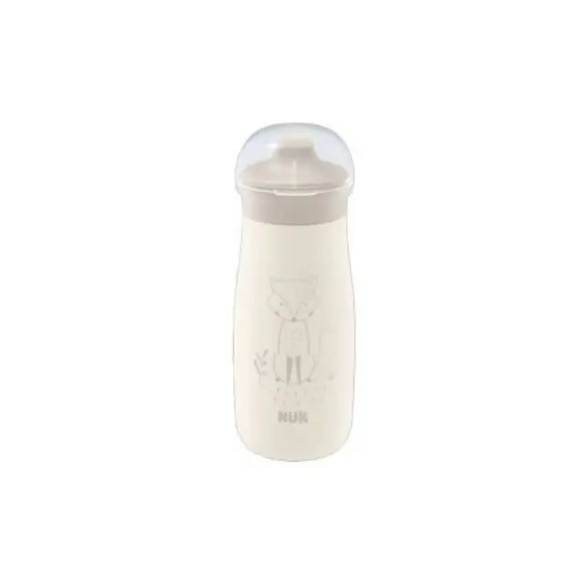 Nuk Drinking Bottle Mini-Me Sip Παγουράκι από Ανοξείδωτο Ατσάλι με Ρύγχος 9m+ (102.253.24) Μπεζ, 300ml