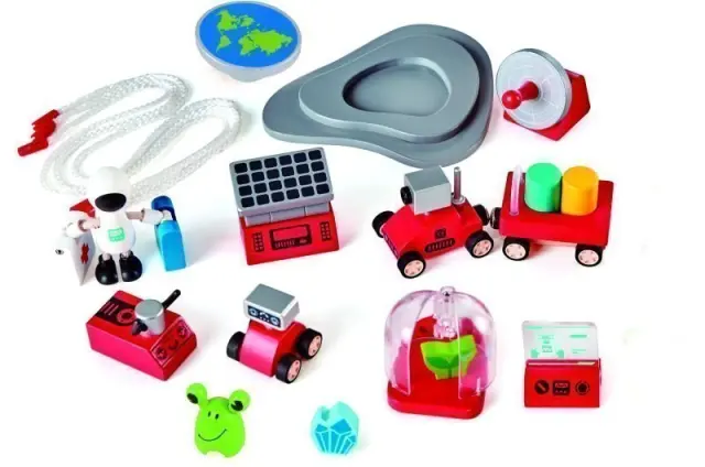 Hape Early Explorer Ξύλινο Διαστημόπλοιο Four-Stage Rocket Ship 2