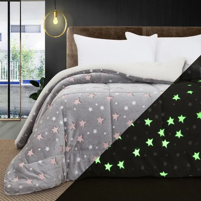 Κουβερτοπάπλωμα 160x220 Μονό Flash Sherpa Beauty Home 6271 Γκρι 100% Πολυέστερ 2