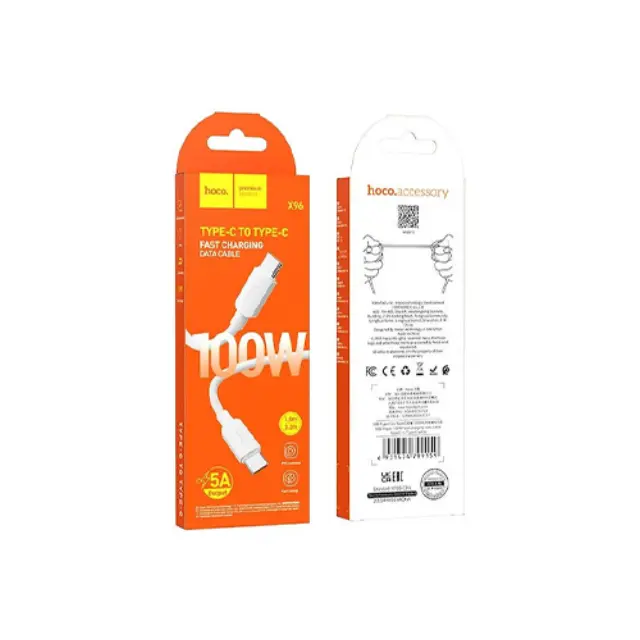 Hoco X96 USB 2.0 Cable USB-C male - USB-C 100W PD Λευκό 1m HC-X96TTWH 3