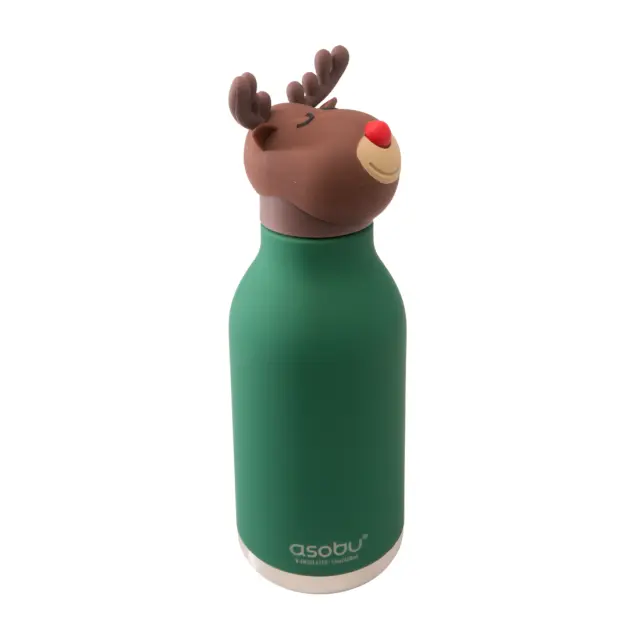 ASOBU Παγούρι Ανοξείδωτο Bestie Χριστουγεννιάτικο - Reindeer 460 ml