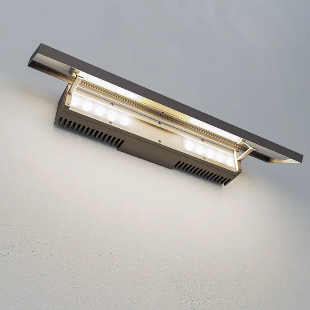 Ipos Φωτιστικό Led τοίχου 20W 3000K IP54 50x10x13.8cm γκρι Γκρί