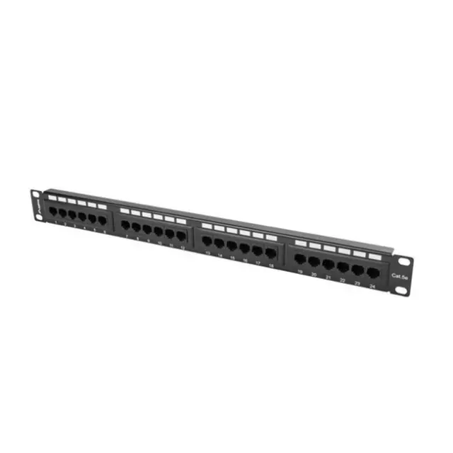 Lanberg Patch Panel 24port 1U 19" CAT.5E UTP Black (PPU5-1024-B)