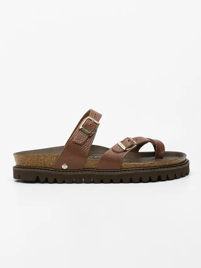 Genuins Πέδιλα Γυναικείο δέρμα Καφέ GEN/DUBLIN LUX G106512 COGNAC 3