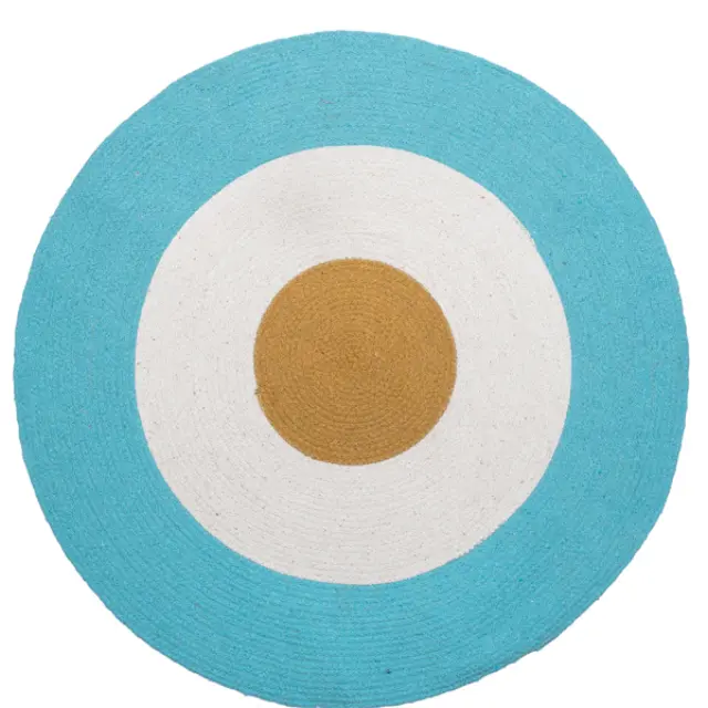 Χαλάκι βαμβακερό 140x140 Tricolore Aqua Palamaiki