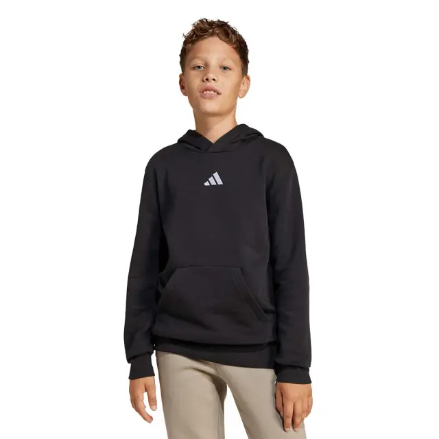 adidas Sportswear Unisex Kids Small Logo Fleece 225 Hoodie Μαύρο JC9772 (adidas Sportswear) - 128