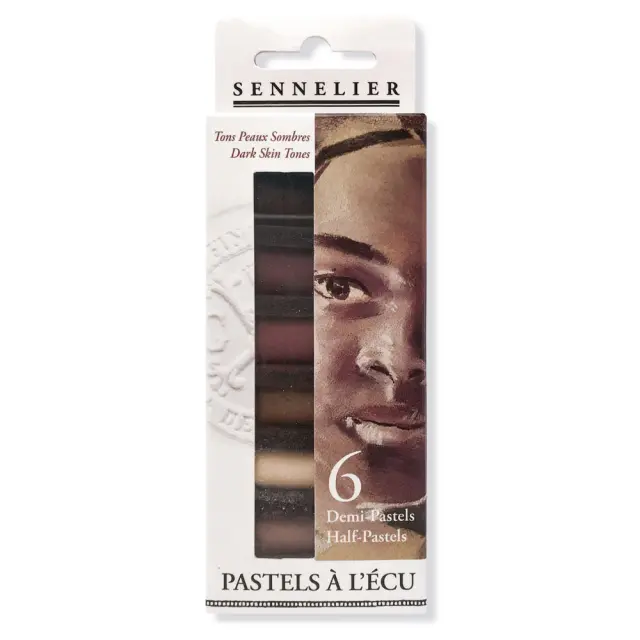 Sennelier Ξηρά Παστέλ Μισά, Σετ 6τεμ Dark Skin Tones Set