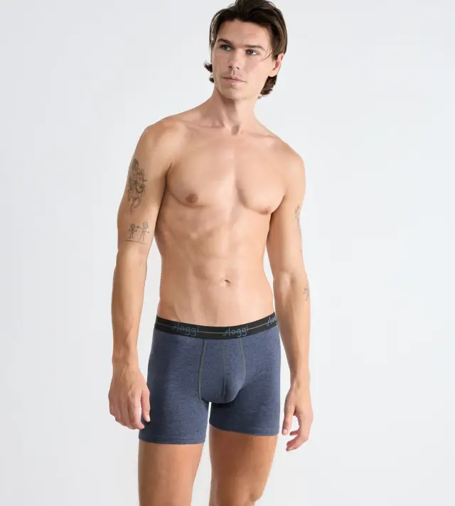 Sloggi Men Μακρυά Μποξεράκια Start Short Συνδυασμός Μπλε Ραφ Denim 2-Pack
