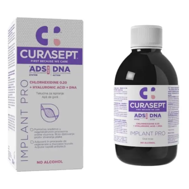 Curasept Mouthwash Ads Dna 220 Implant Pro Oral Rinse Στοματικό Διάλυμα 200ml