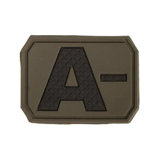 Mil-Tec OD 3D Blood Type Patch Α Negative Olive-Σήμα Ομάδα Αίματος Α Αρνητικό Χακί - 06-Χακί-Olive Green