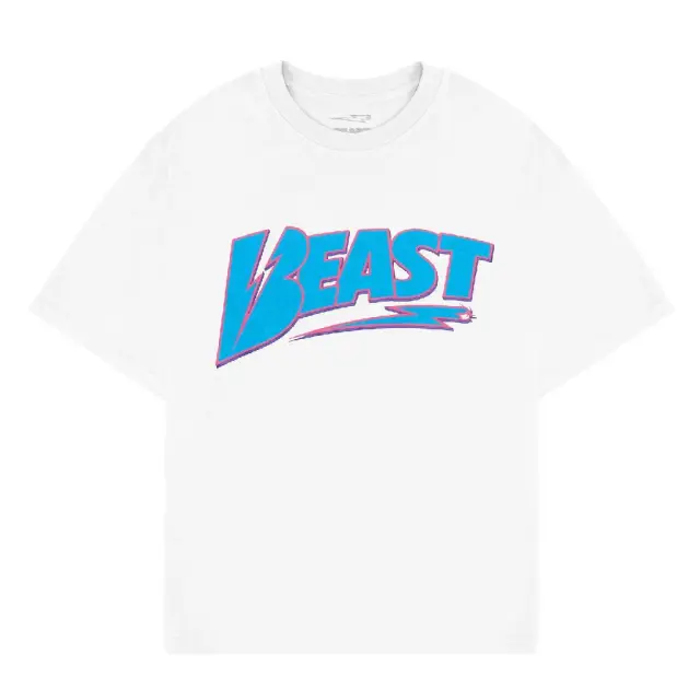 Mr Beast T-Shirt Kids Bolt White 12Y