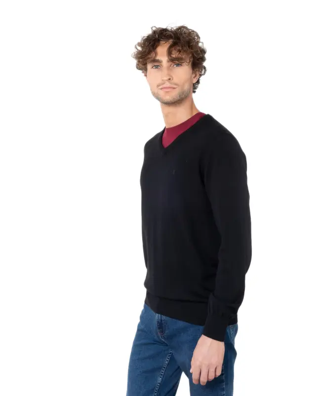 The Bostonians Merino ανδρική πλεκτή μπλούζα regular fit 3MV1001-1 2