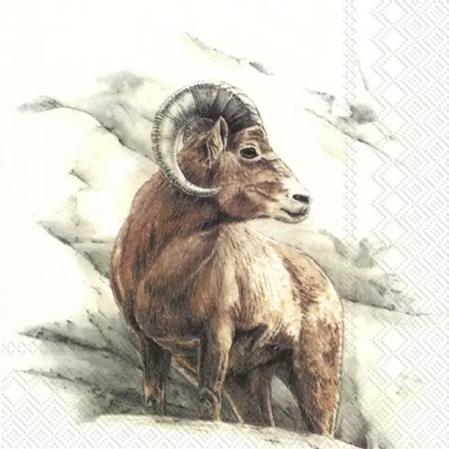 Χαρτοπετσέτα για decoupage, Mountain Wildlife, 1 τεμ.
