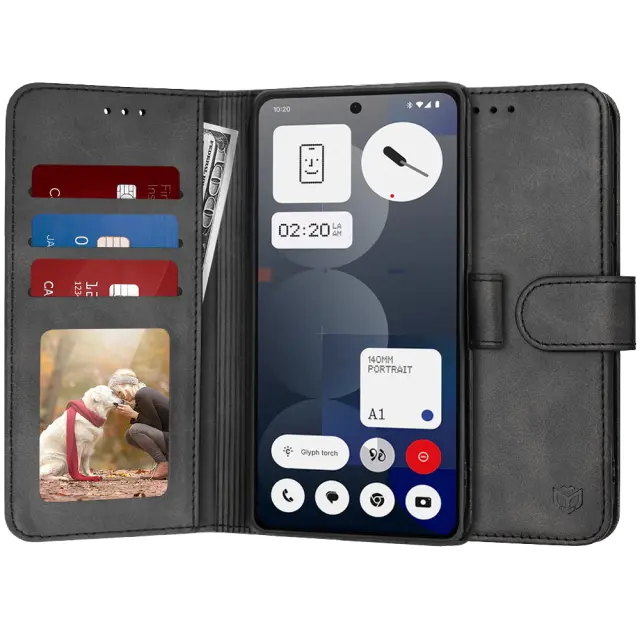 Techsuit - Diary Book - Nothing Phone (3a) Pro - Black