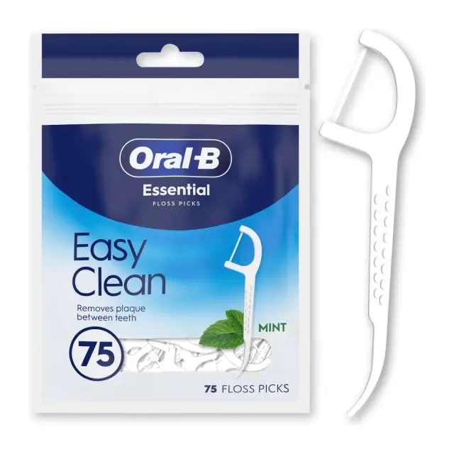 Oral-B Easy Clean Floss Picks Οδοντικό Νήμα με Λαβή, Μέντα 75τμχ 2
