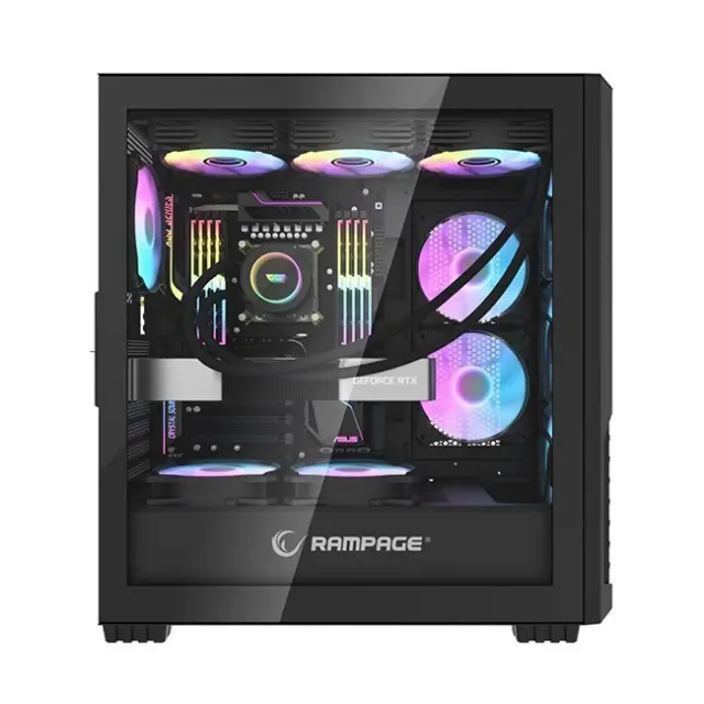 Rampage PC Case Shelob Midi Tower ARGB Black (SHELOB) 2
