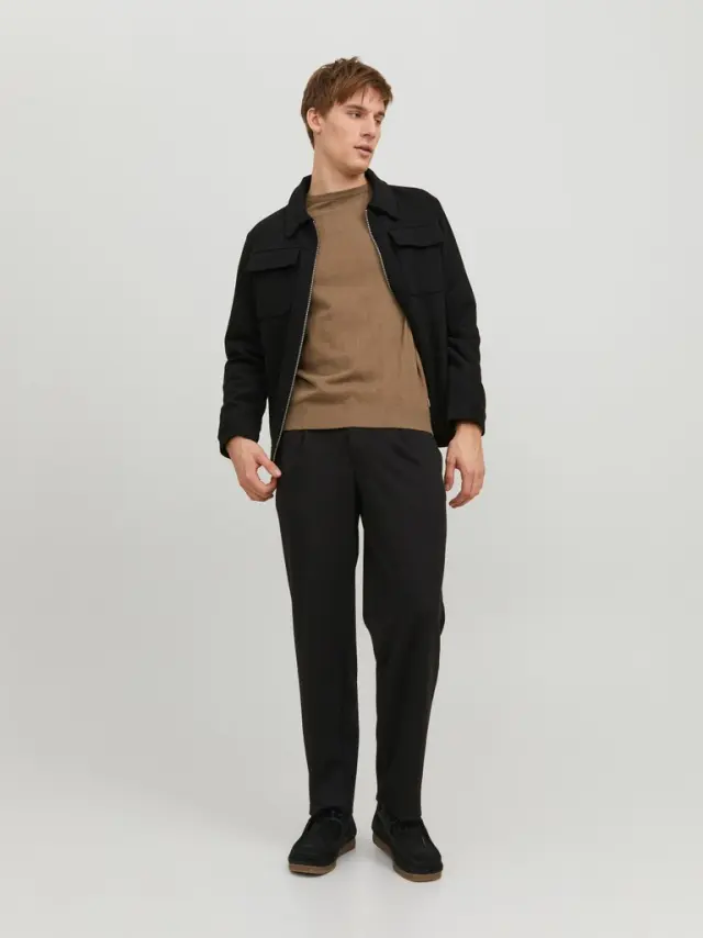 JJEEMIL KNIT CREW NECK NOOS Otter 3