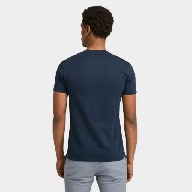 Timberland - Ανδρικό T-shirt με Λογότυπο Oyster River Logo Tee TB0A2BR3-Z02 Μπλε Ναυτικό - S 3