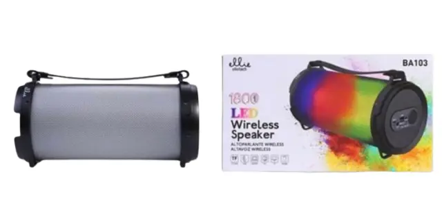Φορητό Ηχείο Bluetooth Ellietech BA103 Μαύρο RGB
