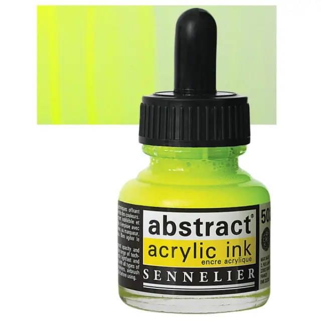 Sennelier Abstract Ακρυλικό Μελάνι 502 Fluo Yellow - 30ml