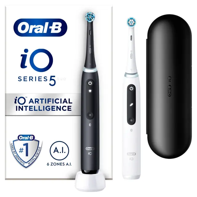 Oral-B - iO5 Duo Black and White - Electric Toothbrush (414834)