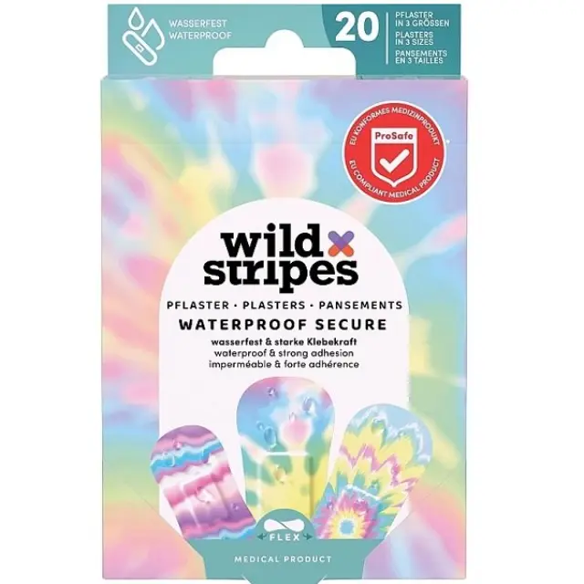 Wild Stripes Waterproof Rainbow Αυτοκόλλητα Αδιάβροχα Επιθέματα  Πολύχρωμα σε 3 Μεγέθη 20τμχ