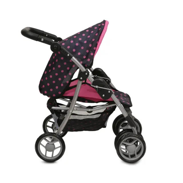 Moni Toys Pinky Dots Καρότσι Κούκλας Black Pink 3+ Ετών 2