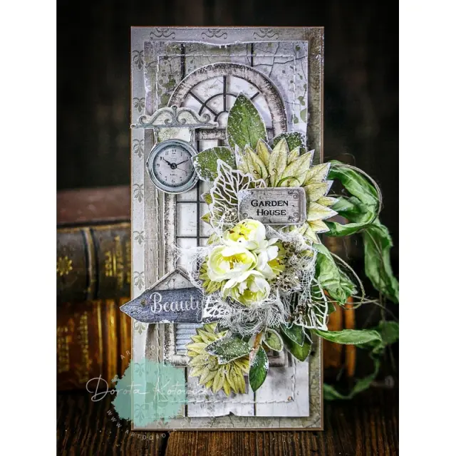 Χαρτί scrapbooking διπλής όψης 30x30cm Stamperia, Romantic Garden House, Tags 3
