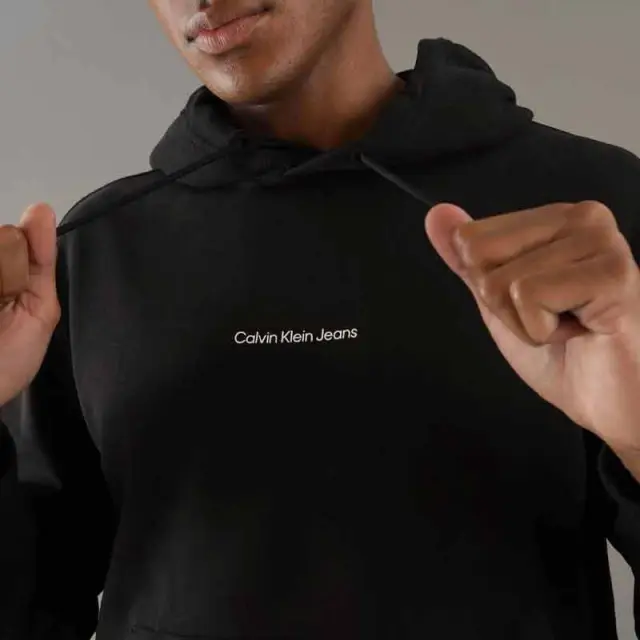 Calvin Klein - Ανδρικό Φούτερ Grid Monogram Regular Fit J30J325639-BEH Μαύρο - 2XL 3