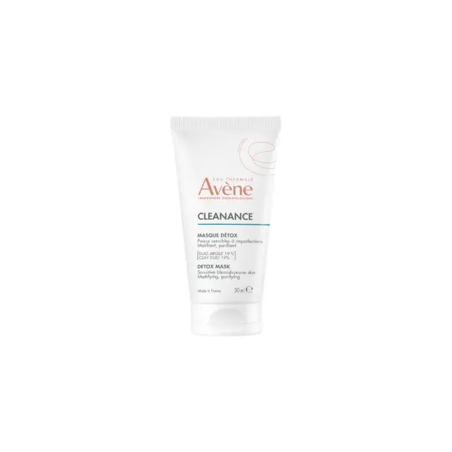 Avene | Cleanance Detox Face Mask | Μάσκα Προσώπου για Αποτοξίνωση | Κατάλληλη για Ευαίσθητο Δέρμα με Ατέλειες | 50ml