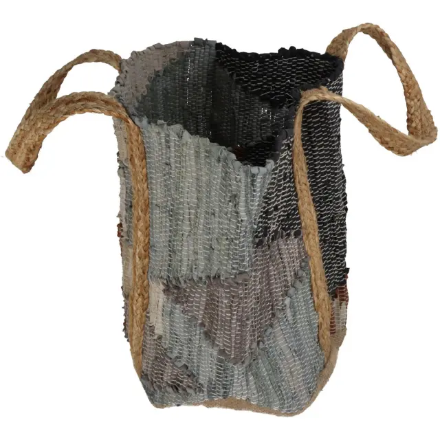 Τσάντα Γκρι Δέρμα 40x60cm 2