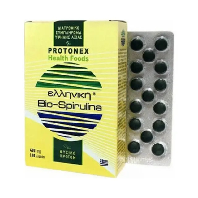 Protonex Hellenic Bio-spirulina 400mg 120 ταμπλέτες