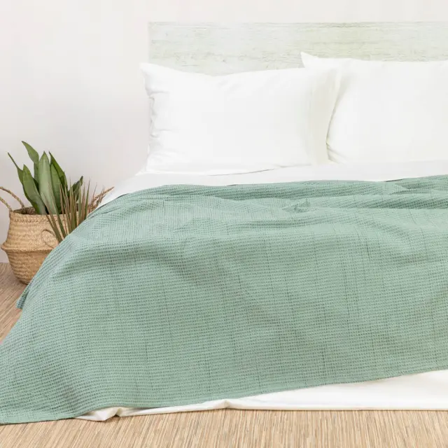 Κουβέρτα Πικέ Waffle Υπέρδιπλη Λευκό 230 x 260 cm Λευκό 230 x 260 cm