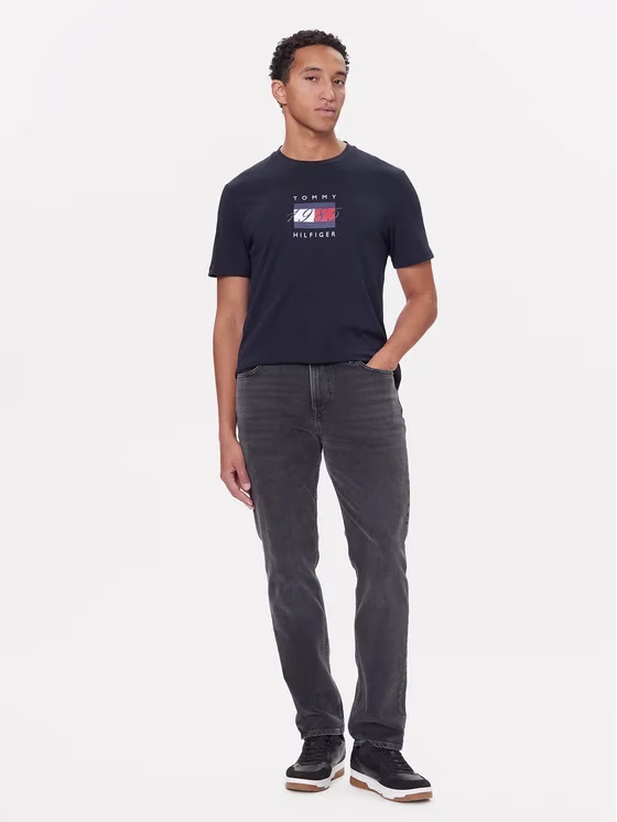 Tommy Hilfiger Μπλέ Σκούρο Κοντομάνικη Μπλούζα Με Λογότυπο Μπλε Σκούρο 2