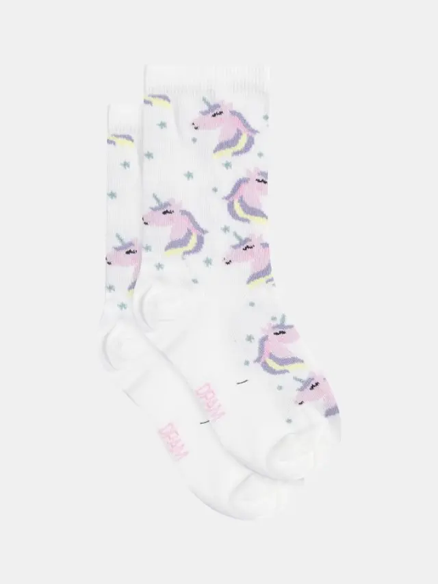 Παιδικές Κάλτσες για Κορίτσια Magical Unicorns ΛΕΥΚΟ