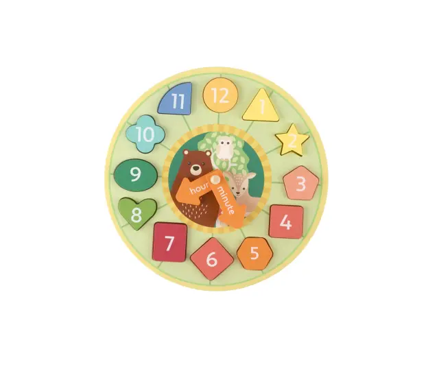 Ρολόι με Σχήματα Woodland Orange Tree Toys 2