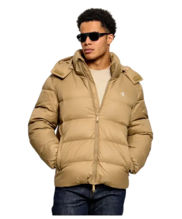 Calvin Klein - Ανδρικό Μπουφάν Ls Nylon Zip Off Hood Down Puf LV04RG515G-10J Μπεζ 2