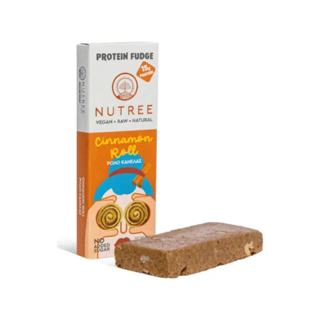 Nutree Fudge Μπάρα με 15gr Πρωτεΐνης & Γεύση Cinnamon Roll, 60gr